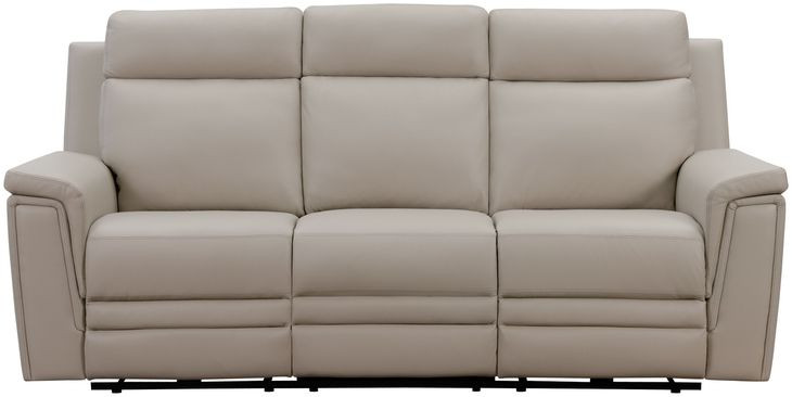 Harper Berlin Cream Leather 85" Power Reclining Sofa with Power Lumbar and USB Charging