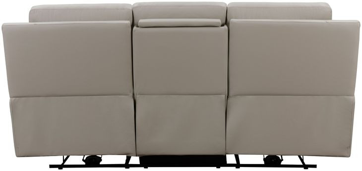 Harper Berlin Cream Leather 85" Power Reclining Sofa with Power Lumbar and USB Charging