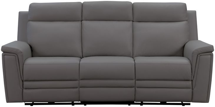 Harper Berlin Cement Leather Power Reclining Living Room Set