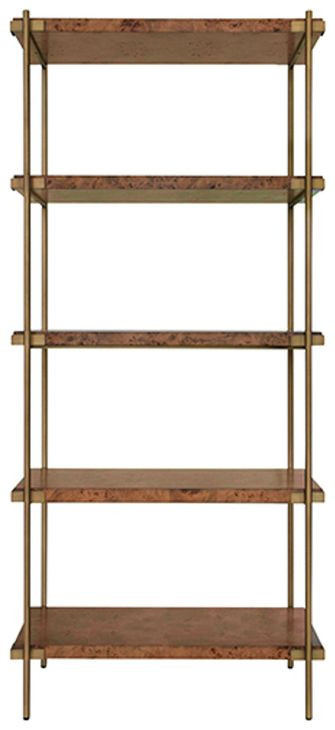 Harris Dark Brown Etagere with 4 Shelves