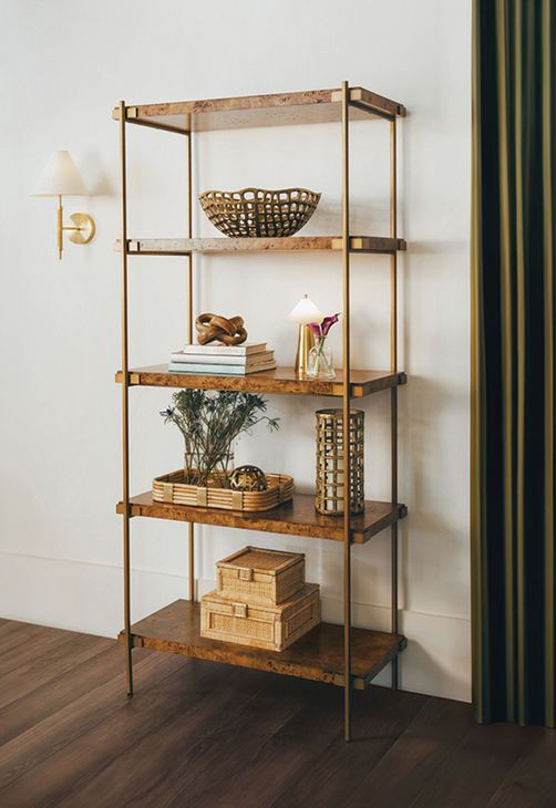 Harris Dark Brown Etagere with 4 Shelves