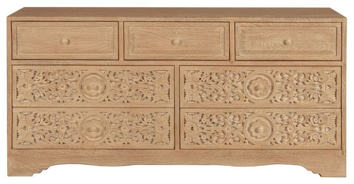 Haveli Whitewash 7 Drawer Dresser