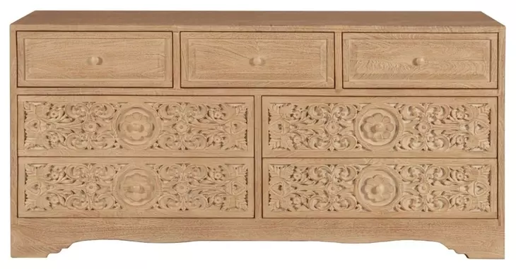 Haveli Whitewash 7 Drawer Dresser