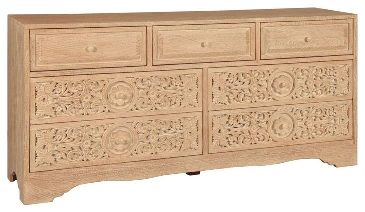 Haveli Whitewash 7 Drawer Dresser