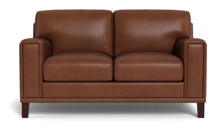Halwyn Pecan Leather 65" Loveseat