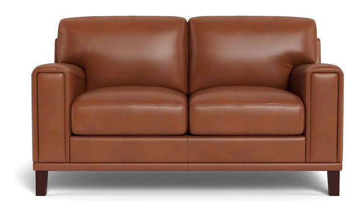 Halwyn Nutmeg Leather 65" Loveseat