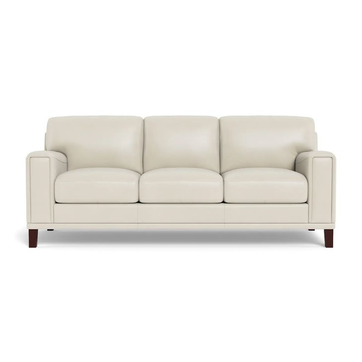 Halwyn Vanilla Leather 89" Sofa