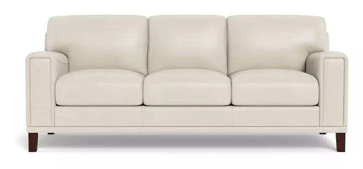 Halwyn Vanilla Leather 89" Sofa