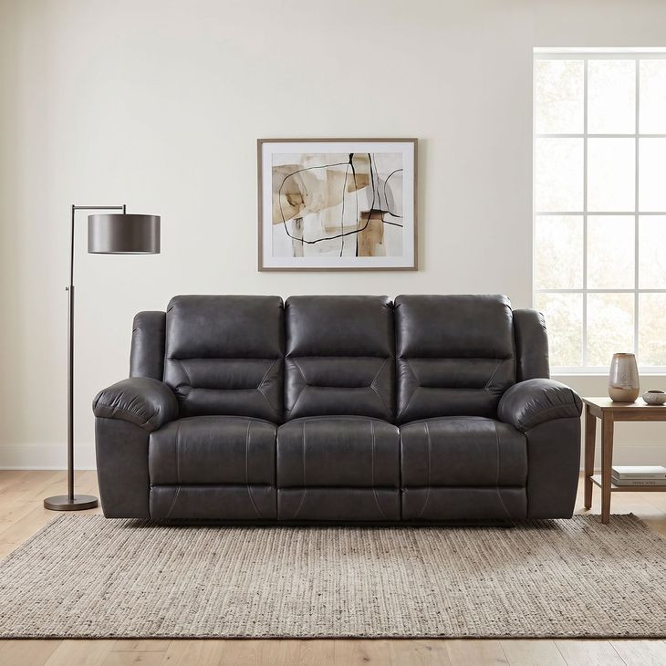 Hazen Black Double Reclining Sofa