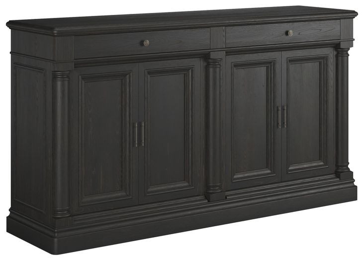 Atrium Black 4 Door Buffet
