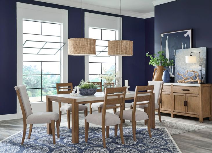 Plum Creek Gray Upholstered Ladder Back Side Chair Set of 2