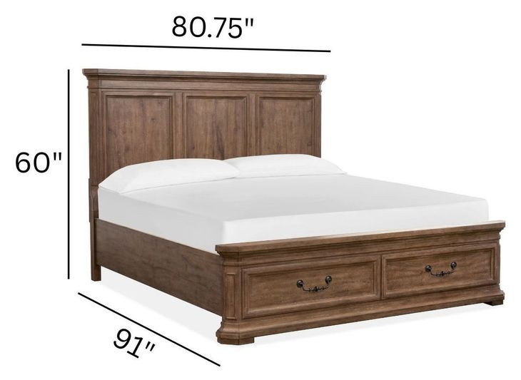 Callisto Bourbon Brown California King Storage Panel Bed