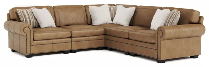 Grandview Brown Leather Modular Sectional