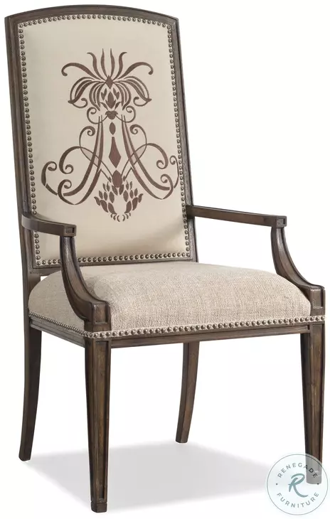 Rhapsody Rustic Walnut Insignia Arm Chair Set Of 2