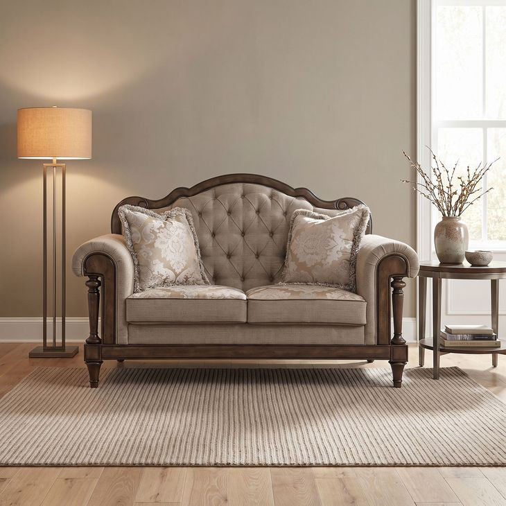 Heath Court Brown Loveseat