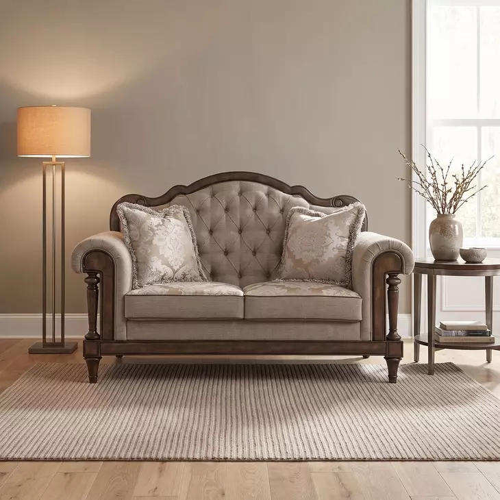 Heath Court Brown 68" Loveseat