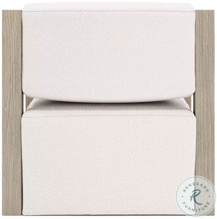 Leilani Sea Oat And Cream Outdoor Swivel Chair