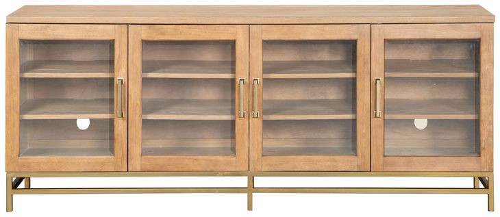 Fernholt Belgian Wheat and Burnished Brass 70" TV Stand