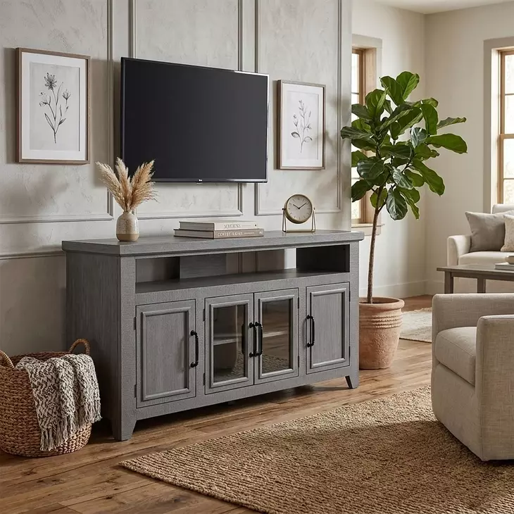 Willow Creek Gray Fir Glaze 60" TV Stand