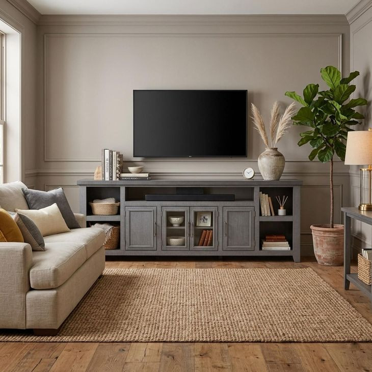 Camden Gray Fir Glaze 93" TV Stand