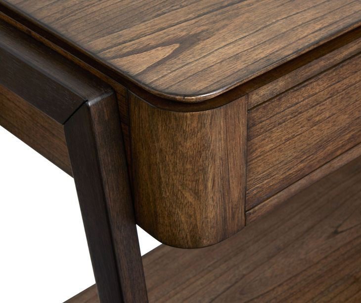 Hallie Milk Chocolate and Dark Chocolate Rectangular End Table