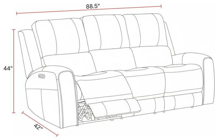 Belmont Lyric Caramel Leather 89" Zero Gravity Power Reclining Sofa with USB Charging