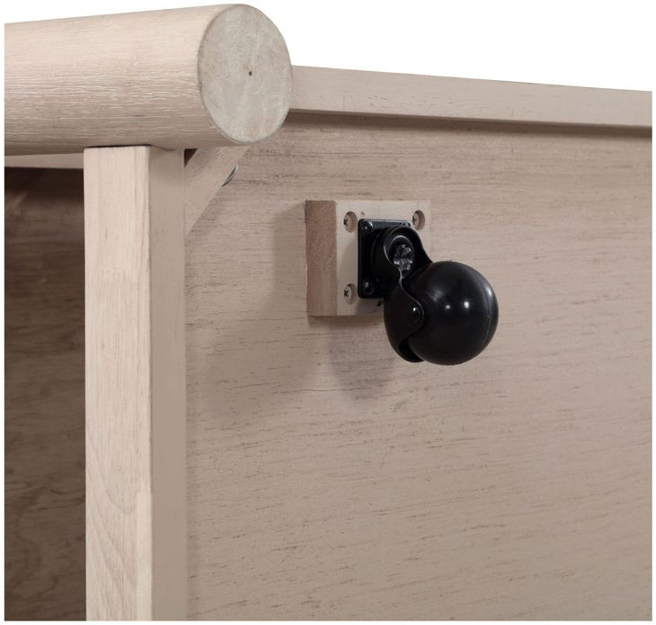 Gabby Light Brown Rectangular Coffee Table with Casters