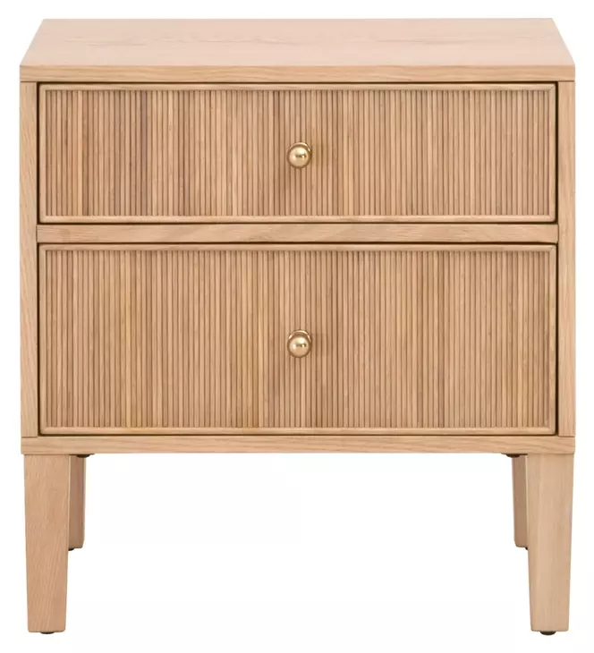 Highland Natural Oak 2 Drawer Nightstand