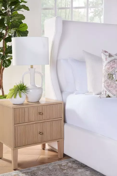 Highland Natural Oak 2 Drawer Nightstand