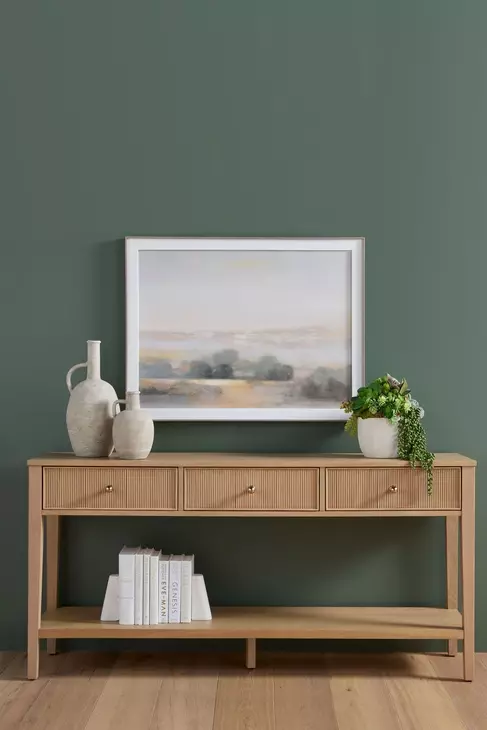 Highland Natural Oak 3 Drawer Console Table