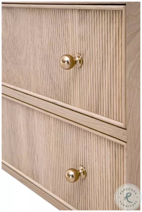 Highland Natural Oak Open Shelf 2 Drawer Nightstand From Home