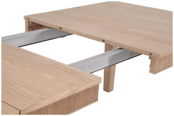 Highland Natural Oak 87" Extendable Rectangular Dining Table