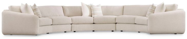 Soleil Beige 3 Piece Modular Sectional with Pillows