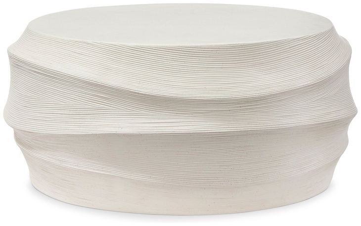 Kai White Outdoor Round Cocktail Table