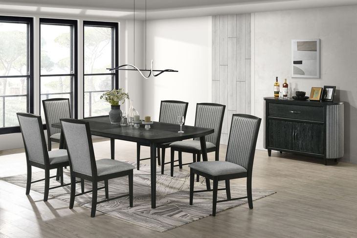 Skyline Gray Upholstered Dining Side Chair Set of 2