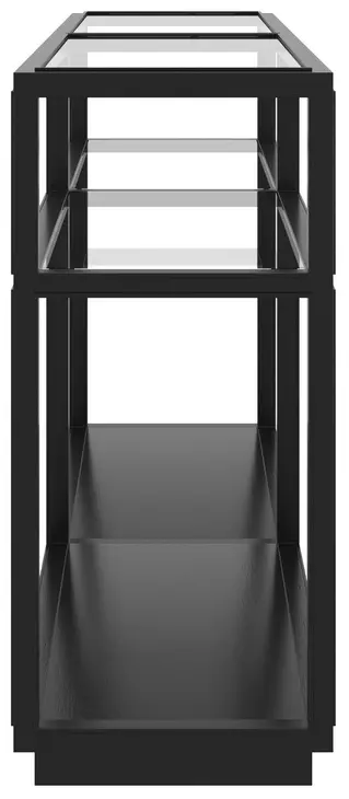 Glaze Onyx Rectangular Glass Top Occassional Table Set