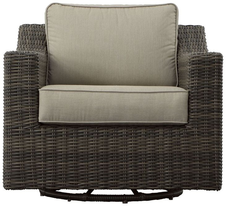 Jones Brown Outdoor Swivel Lounge Chair Set of 2