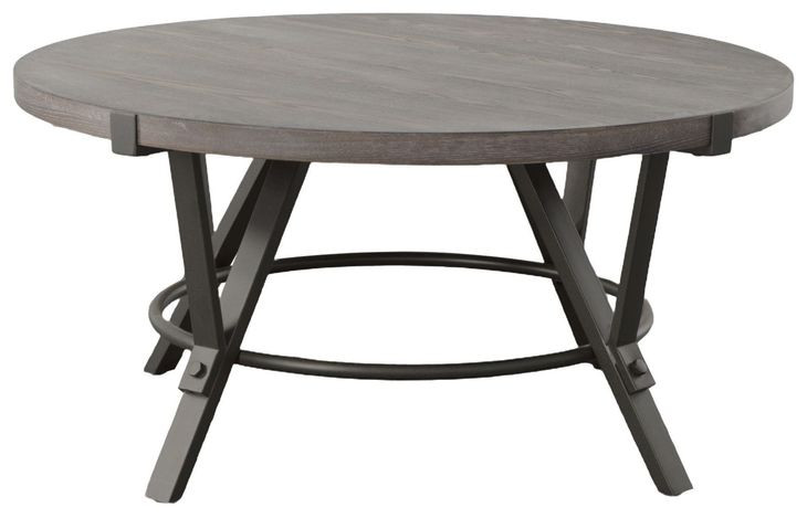 Portland Gray Round Cocktail Table