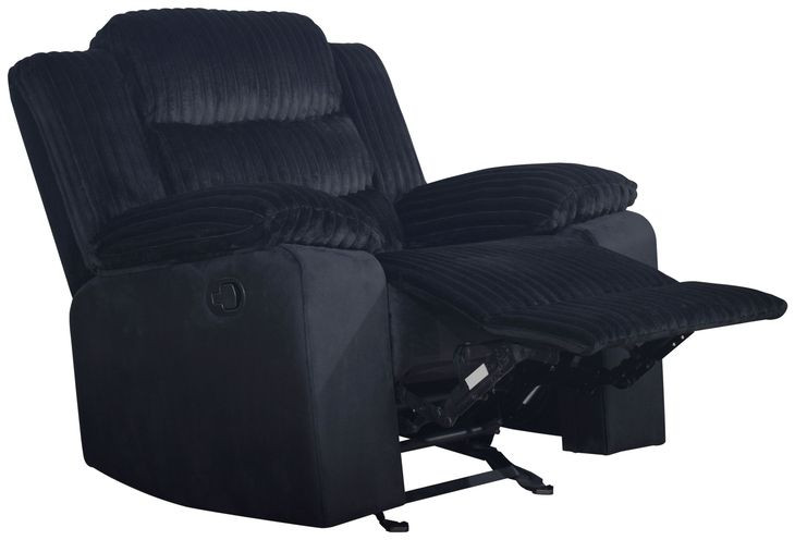 Willow Black Living Room Set with Dual Recliner