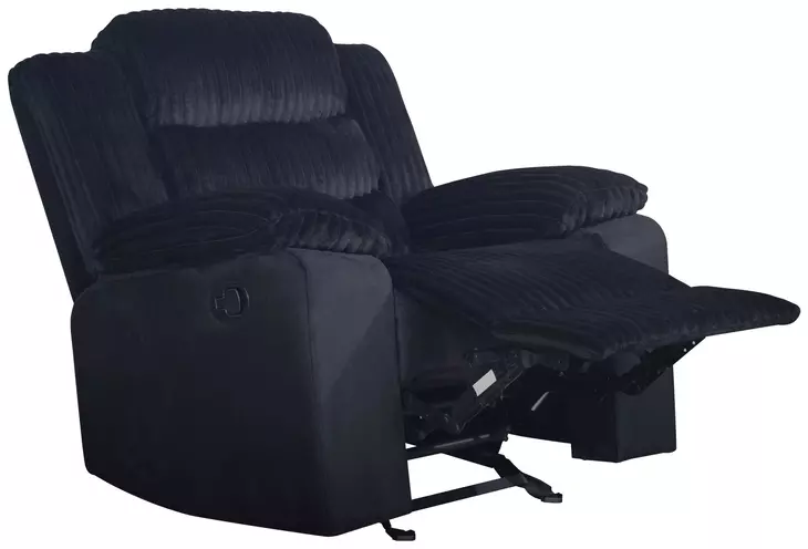 Willow Black Living Room Set with Dual Recliner