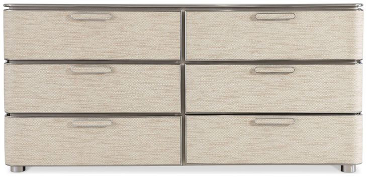 Corinne Beige 6 Drawer Dresser