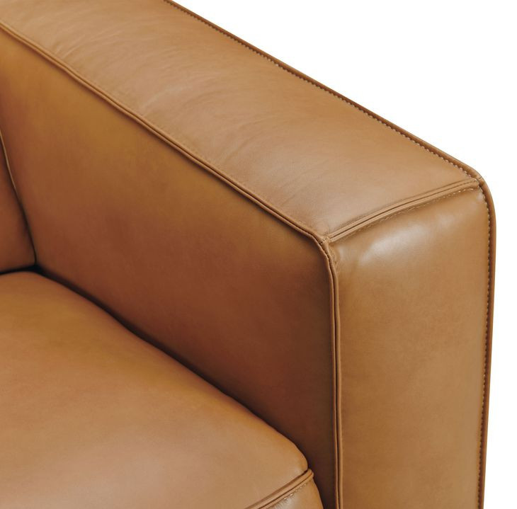 MS Rich Brown Caramel Leather Fresco Power Recliner with Power Headrest