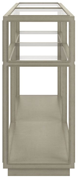 Glaze Bezel Square Glass Top Occassional Table Set