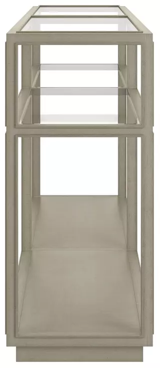 Glaze Bezel Square Glass Top Occassional Table Set