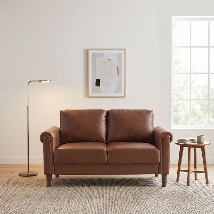 Holliston Chocolate 57" Loveseat