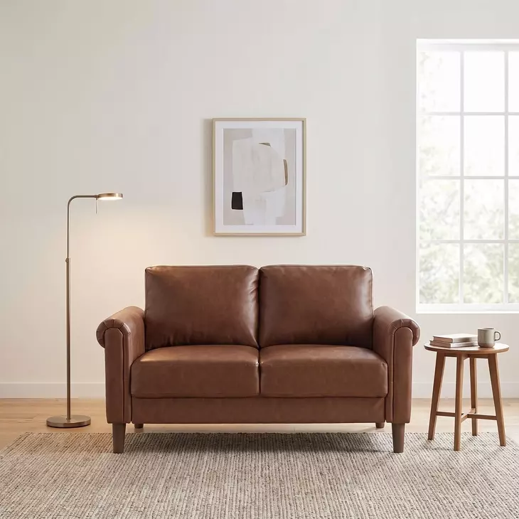 Holliston Chocolate 57" Loveseat