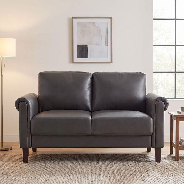 Holliston Dark Gray 57" Loveseat