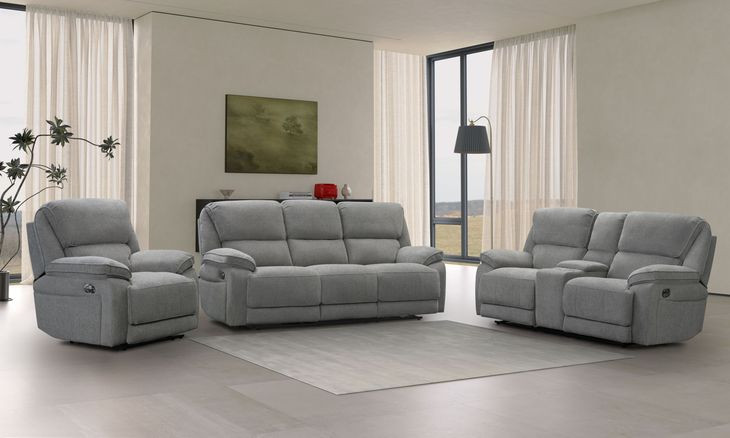 Hooper Alma Gray 85" Manual Reclining Sofa