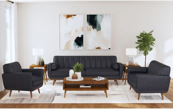 Fable Navy Upholstered Lounge Chair