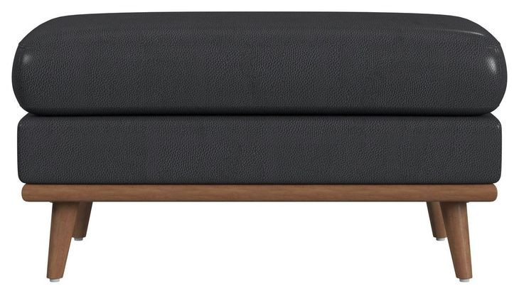 Fable Navy Upholstered Rectangular Ottoman